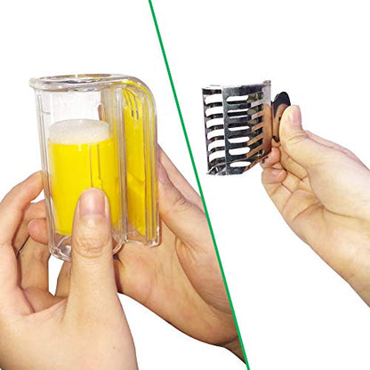 Bee Queen Marker Bottle & 6Pcs Queen Clips Stainless Steel Queen Catcher(Yellow)