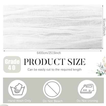 FuWeave 1 Roll Grade 40 Cheese Cloth for Straining 70 Yard 100% Unbleached Cotton Fabric Reusable Bulk Cheesecloth Table Runner for Cooking, Cheese Makers, Straining, White - color: Grade 40