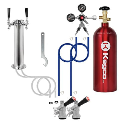 Kegco Elite Series Dual Tap Commercial Grade Kegerator Conversion Kit - color: Commercial Grade