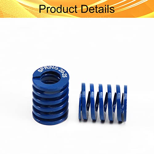 Heyiarbeit 20mm OD 10mm ID 25mm Long Spring Steel Spiral Stamping Light Load Compression Mould Die Spring for 3D Printer Blue 2Pcs - color: Blue, size: TL-20-10-25