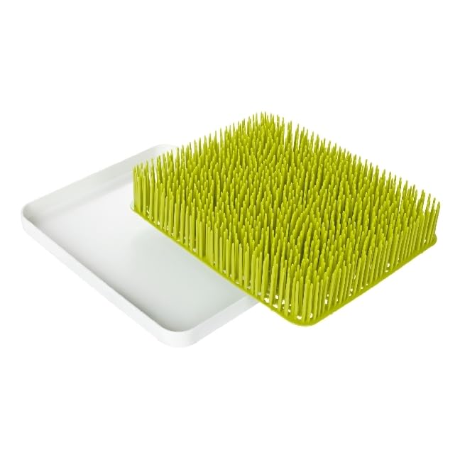 Boon Lawn Countertop Baby Bottle Drying Rack with Antimicrobial Tray - Spring Green - Bottle Rack and Organizer - Baby Feeding Essentials - 13.5 x 11 x 2.5-1 Count (Pack of 4) - color: Green, size: 2 Count (Pack of 4)