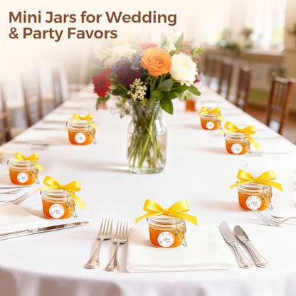 ComSaf Small Glass Spice Jars with Airtight Lids 4 oz 12 Pack Mason Pantry | Seasoning herbs powders, Salt pepper chili, Spice rack cabinet organization, Wedding favors, DIY crafts - size: 4oz*12