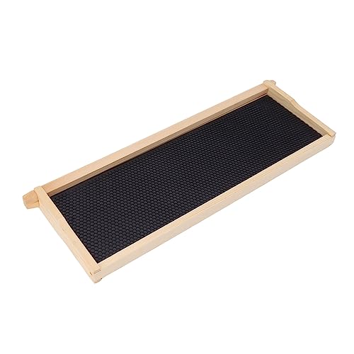 10 Set Beehive Frames with Beeswax Coated Foundation Sheets, Pine Wood Shallow Frames for Beekeeping Supplies