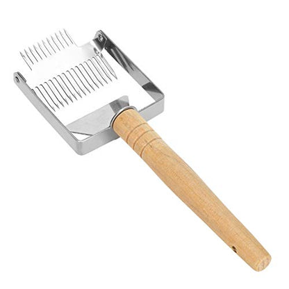 Tyenaza Beehive Honey Scraper, Honeycomb Scraper Equipment Double-Head Uncapping Fork Shovel Tool Beekeeping Equipment for Extracting Honey