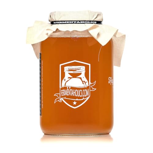 Fermentaholics Jun Kombucha Starter Culture – 12 fl oz – Includes USDA Certified Organic Jun SCOBY + Starter Tea – For Brewing with Green Tea & Honey – Makes 1 Gallon