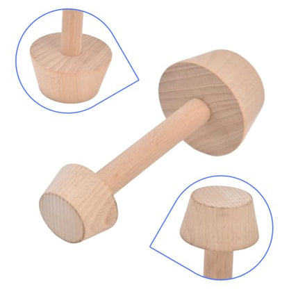Wooden Egg Tart Tamper, 5.8in Double Side Pastry Press Tool | Baking Shaping Tool For Consistent Tart Shell Forming, Suitable For Home Kitchen Use And Handmade Pastry Preparation Work