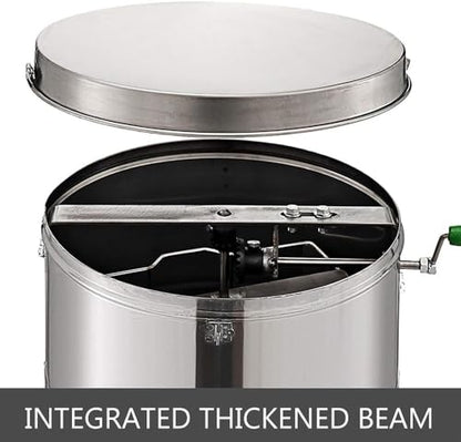 Manual Honey Extractor, 2 Frames Honey Spinner Extractor, 35×75cm Stainless Steel Beekeeping Extraction, Honeycomb Drum Spinner with Lid, Apiary Centrifuge Equipment