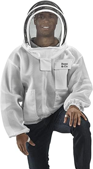 Bees & Co K84 Ultralight Beekeeper Jacket With Fencing Veil - size: XX-Large