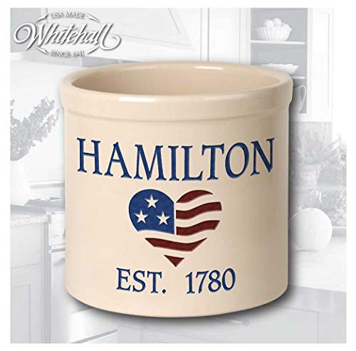 Personalized Heart Flag 2 Gallon Stoneware