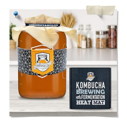 Kombucha Heater | Fermentaholics Kombucha Brewing and Fermentation Heat Mat | Keep Your SCOBY Happy and Productive By Brewing in The Proper Temperature Range
