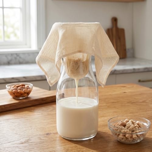 Grade 90 Cheese Cloth for Straining & Cooking,40x40 Inch,Hemmed Edges,100% Unbleached Cotton for Basting Turkey, Canning, Straining, Cheesemaking