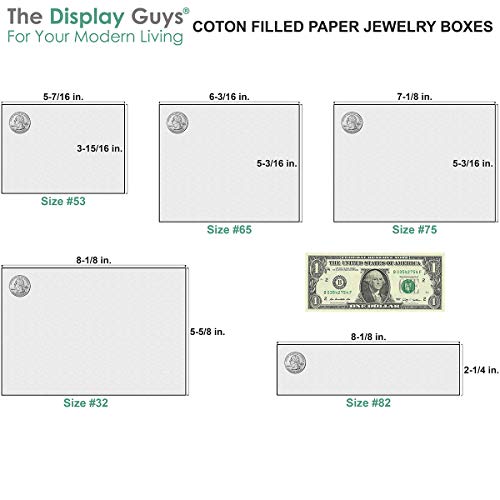 TheDisplayGuys - 100-Pack #10 Cotton Filled Cardboard Paper Jewelry Boxes Gift Case - Matte Black (1.9" x 1.3" x 0.7") - for Shipping or Storage - size: 100 Pack
