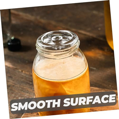 COLLBATH 1pc Fermentation Weight for Wide Mouth Mason Jars Glass Fermenting Lid for Sauerkraut and Kimchi Weight Stone for Optimal Fermentation Environment