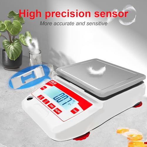 Lab Scale 3200g x 0.01g High Precision Electronic Analytical Balance 0.01g Accuracy Laboratory Balance Digtal Scale Gram Scale Jewelry Scale with 1Kg Calibration Weight - size: 3200g0.01g