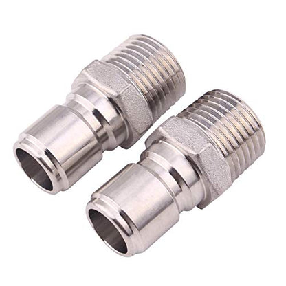 DERNORD Stainless Steel Male Quick Disconnect MPT 1/2" Homebrewing Connector Sanitary Fitting Pack of 2 - size: Female