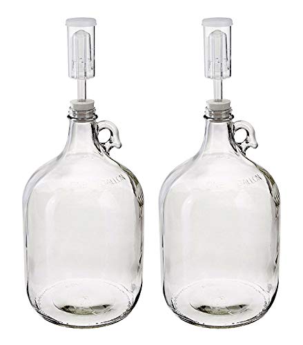 Home Brew Ohio One Gallon Glass Complete Fermenter Set of 2