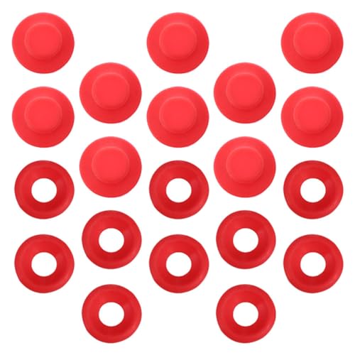 Zerodeko 20pcs Silicone Seal Gasket Replacement for Swing Top Bottles, Leak-proof Red Half and Full Coverage Caps, Sturdy Water Bottle Lid Seal for Home Brew Beer and Soda
