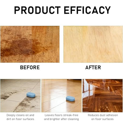 Floor Cleaning Tablets, 24 Count, Hard Floor Cleaner Tablets, Lemon Scent, Multi-Surface Effervescent Cleaner for Hardwood, Tile, Vinyl and Laminate Floors, Streak-Free
