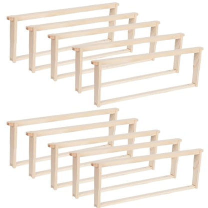 Deep Frames Langstroth Size Deep Brood Beehive Frames with 65 Spikes Suitable for Beekeeping (10 Pack) - size: 10 Pack