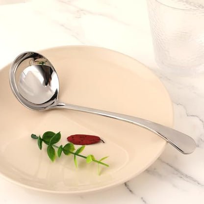 7.9 Inch Silver Small Gravy Soup Ladle Small Ladle Gravy Ladles 18/10 Stainless Steel Sauce Ladles for Spooning Sauces or Gravies