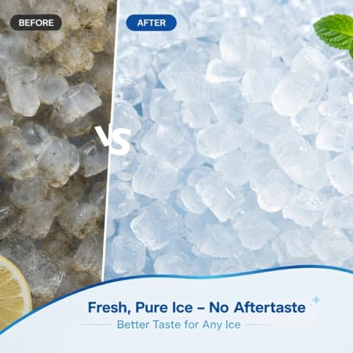 VIBOFROST 12 Pack Ice Maker Cleaner & Descaler for Ice Machines 100% Pure Citric Acid Powder, Individually Packed & Leak-Proof - Nickel & Stainless Steel Safe for GE Profile Opal, Coffee Makers