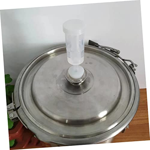 3Sets Homemade Way Valves with Plugs Air Lock for Fermentation Easy Installation for Wine Making Oxygen Entry