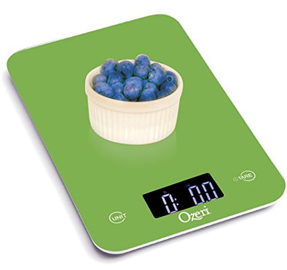 Ozeri Touch Professional Tempered Glass Digital Kitchen Scale, Lime Green - color: Green