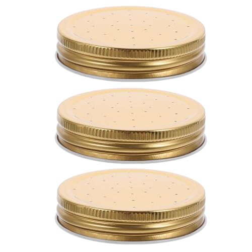 KICHOUSE 3Pcs Bee Hive Feeder Lid: Bee Watering Station Replacement Top Lids - Metal Honeybee Feeder Entrance Beehive Caps for Beehive Water