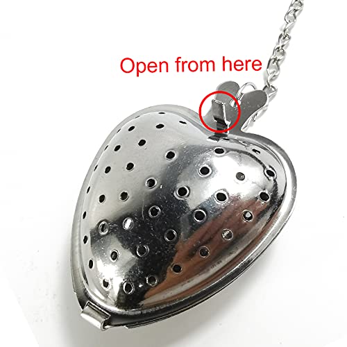 TIHOOD 15PCS Tea Strainer Stainless Steel Mesh Tea Ball Infuser Premium Tea Filter Tea Interval Diffuser with Extended Chain Hook for Loose Leaf Tea and Spices & Seasonings