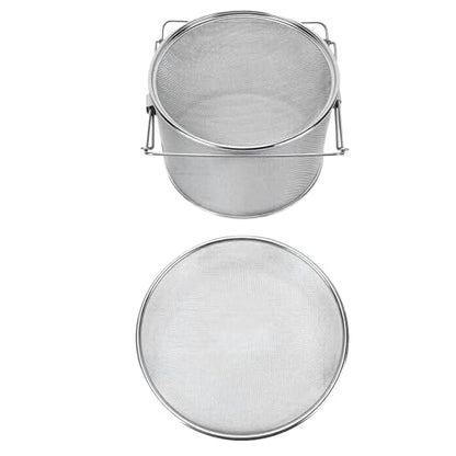 banapoy Stainless Steel Honey Strainer, 304 Double Sieve Fine Mesh AntiClogging Honey Filter, Beekeeping Strainer with Pure Flavor Retention for Bucket Harvesting, Home and Beekeeping