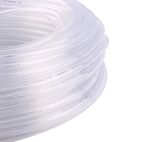 DERNORD PVC Tubing 3/16"ID X 5/16"OD Flexible Clear Vinyl Hose 100 Feet for Food Grade - size: 100 Feet, style: 3/16"ID X 5/16"OD