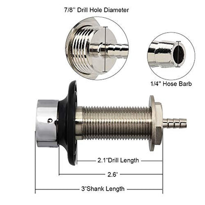 Onebom Beer Draft Faucet with 3`` Shank Kit & Tap Brush, Connect 3/16`` ID Tubing, Chrome Plated No Leaks for Fridge,Keg (3'' Shank) - color: 3'' Shank