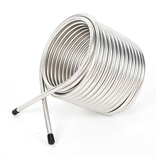 Gdrasuya10 Wort Chiller, Home Beer Brewing Equipment Cooling Coil Pipe Beer Malt Heavy-Duty Garden Hose Fitting, Homebrewing