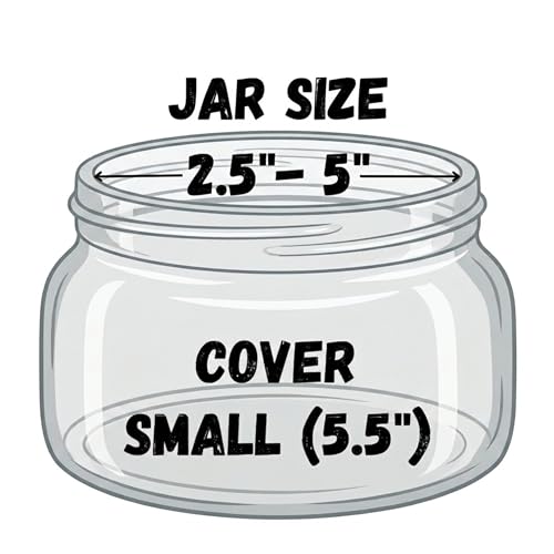 100% Cotton Jar Covers 3-Pack Breathable Fabric Lids for Kombucha, & Sourdough Starter – For Mason Jars Wide and Normal Mouth