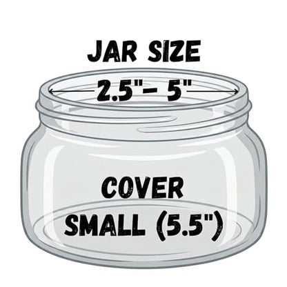 100% Cotton Jar Covers 3-Pack Breathable Fabric Lids for Kombucha, & Sourdough Starter – For Mason Jars Wide and Normal Mouth