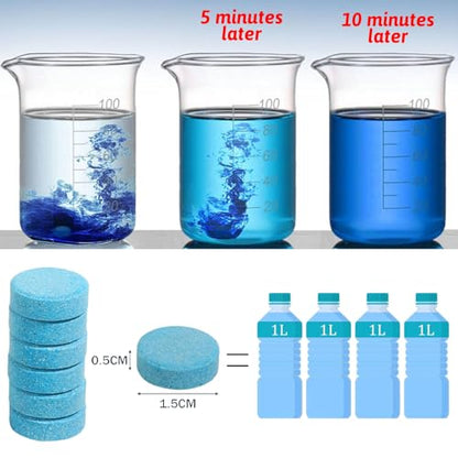 210 PCS Car Windshield Washer Tablets, Glass Cleane Tablets, Effervescent Cleaning Solution, Concentrated Effervescent Tablets, Solid Windshield Effervescent Wiper Tablet for Car Window Glass Cleaning