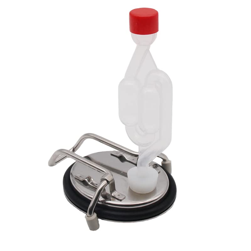 Cornelius Keg Lid for Secondary Fermenter Include Silicone Stopper and Air Lock