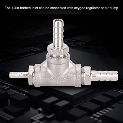 TOPINCN Beer Aerator Kit Household Stainless Steel Sealing Leakproof Beer Brewing Inline 3.2 Micron Aeration Stone for Homebrew Accessories