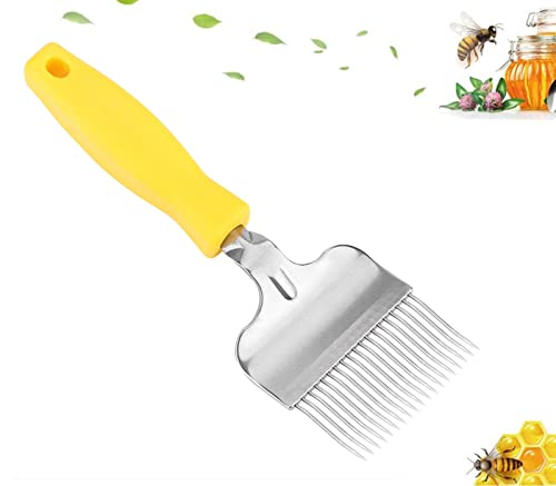 GOTOTOP Honey Uncapping Fork Bee Keeping Uncapping Fork Stainless Steel Honey Comb Beekeeping Tine Uncapping Fork Hive Honey Extractor 8.66 X 2.76 Inch
