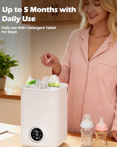 150PCS & 60PCS Official Detergent Cleaning Tablets - Baby Bottle Washer Tablets for All Brands Bottles Washers Machines