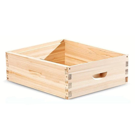 10-Frame Beehive Box Langstroth Medium Super Box, Unassembled Bee Hive Box,Beekeeping Super Boxes with Pre-drilled Holes and Screws, Hives Boxes Starter Kit,6.63 Inch