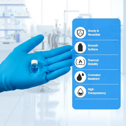 2ml Clear Glass Vials with Screw Caps and Plastic Stoppers, 1/2 Dram Small Liquid Sample Vial, Leak-Proof Vial, 12PCS(White Cap) - color: CLEAR, size: 2ml