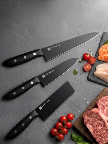 SASUGA Lightweigth Japanese Gyuto Chef’s Knife 210mm – Made in Japan | Molybdenum-Vanadium Stainless Steel | Razor-Sharp, Rust-Resistant Blade for Meat, Fish & Vegetables - color: Gyuto