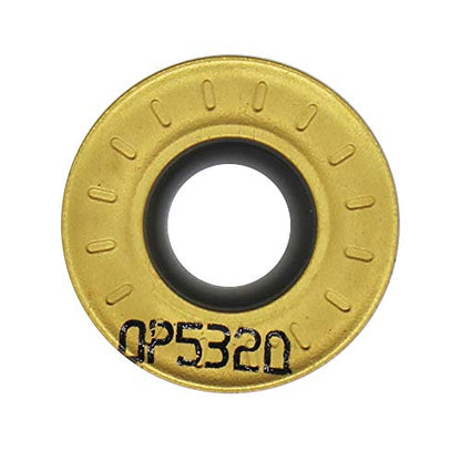 10pcs Carbide Milling Insert RPMT1204 （ R6）Round,CNC Milling Machine Indexable Milling Insert,Tungsten Steel Surface Golden Coating, Very Suitable for Processing Steel and Stainless Steel. - size: RPMT1204M-C DP