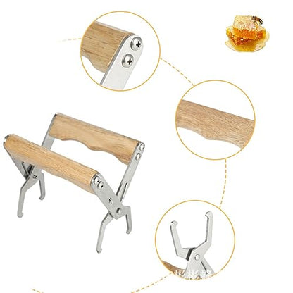 VICASKY Beekeeping Tool Beehive Frame Clip Lifter for Hive Maintenance Sturdy Steel Construction Comfortable to Hold Design for Beekeepers