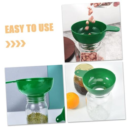 LABRIMP Wide Mouth Funnel Set 2 Pcs Plastic Kitchen Funnel for Filling Jars Bottles Jam Oil Wine Liquid Transfer Tool for Home Cooking Canning Seasoning 6.41 X 4.76 X 2.99 in