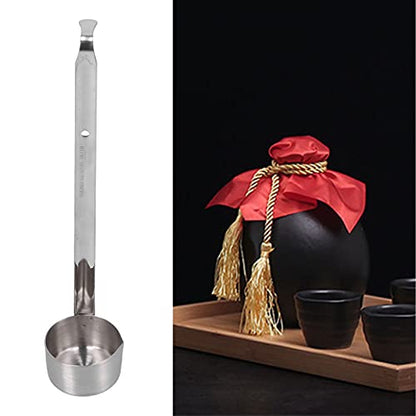Stainless Steel Wine Dipper, Long Handle with Hook - 25ml, 50ml, 125ml, 250ml, 500ml Pouring Spoon - size: 50ML