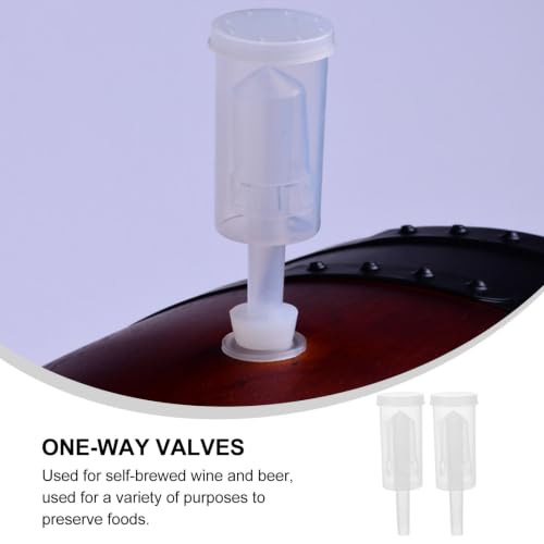 Abaodam 2pcs Plastic Three-piece Check Valve Airlocks for Wine and Beer Brewing, Easy to Clean and Store, Suitable for Professional and Personal Use