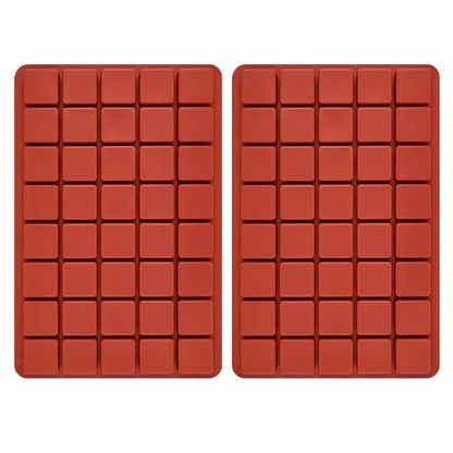 Mini Square Silicone Molds, 2 Pack 40-Cavity Caramel Candy Gummy Molds for Chocolate Mini Ice Cube Jelly Truffles - color: 2 Packs Mini Square Molds Z277