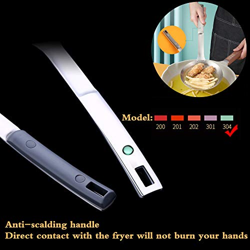 Skimmer Ladle Spoon 304 Stainless Steel Skimmer 14.5 ln for Cooking Frying Skimming Colander/Strainer Stainless Steel Kitchen Tools